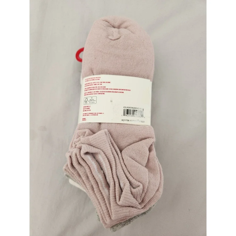 Lucky Brand Women's No Show Socks 10 Pairs Everyday Comfort Shoe Size 4-10 NWT